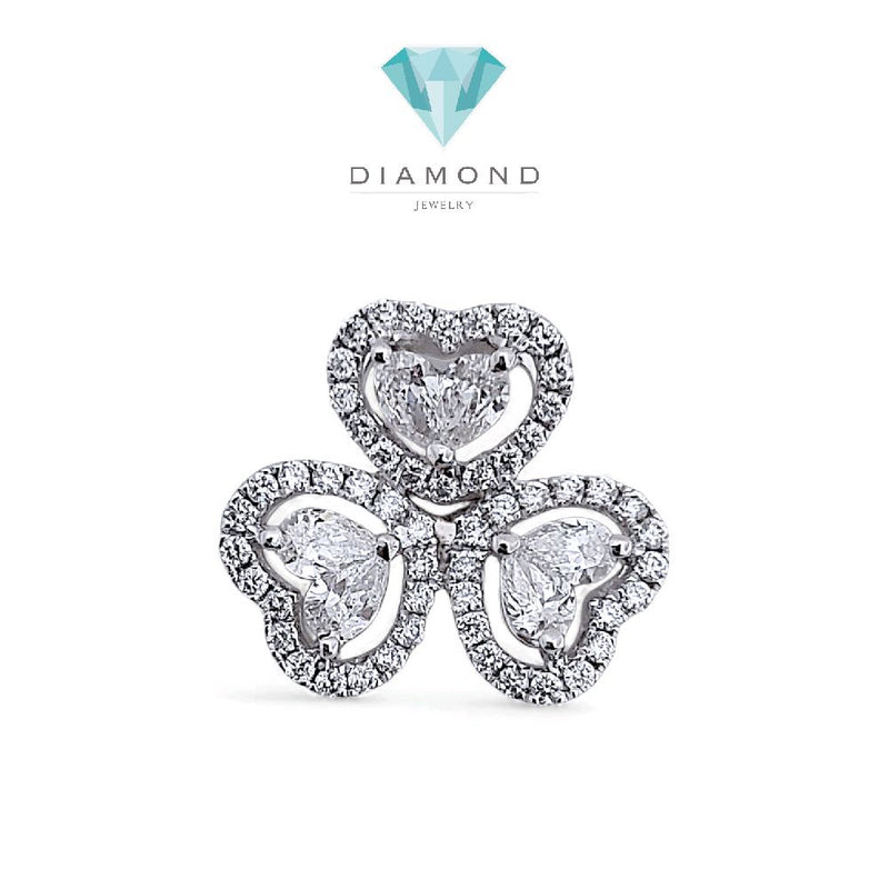 Tri Heart Diamond Pendant 18K / Liontin Berlian Tiga Hati 18K / Diamond Jewelry 399LB6700KVLS-HT