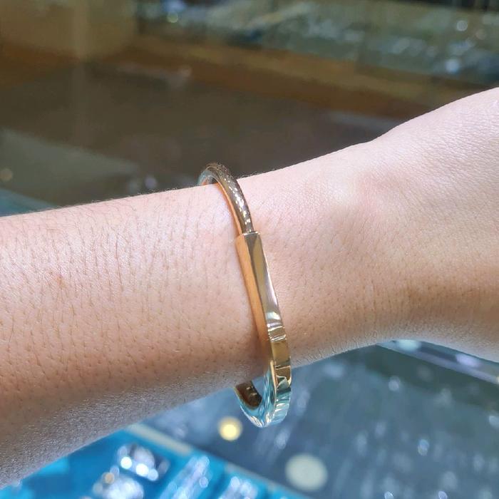 Lock Bangle Rose Gold-Diamond Jewelry-11GBD2542RB