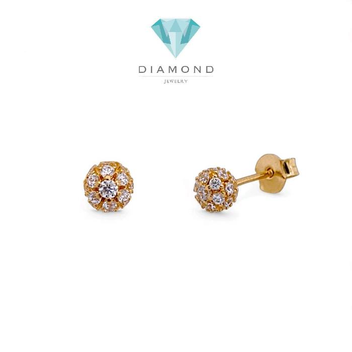 Circle Gold Earring 700K / Anting Emas Bulat 700K / Diamond Jewelry 419AMS108LS-HT