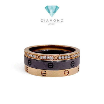 Trinity Love Diamond Ring 18K / Cincin Trinity Love Berlian 18K / Diamond Jewelry-HT