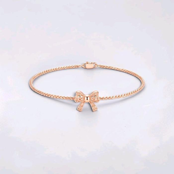 Ribbon Bangle Rose Gold 17K / Gelang Pita Rose Gold 17K / Diamond Jewelry / 504GMS676LS