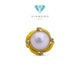 Circle Pearl Gold Ring 23K / Cincin Emas Bulat Mutiara 23K / Diamond Jewelry 13CM7WP-HT
