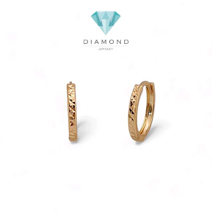 Circle Gold Earring 700K / Anting Emas Bulet 700K / Diamond Jewelry 415AMS088LS-HT