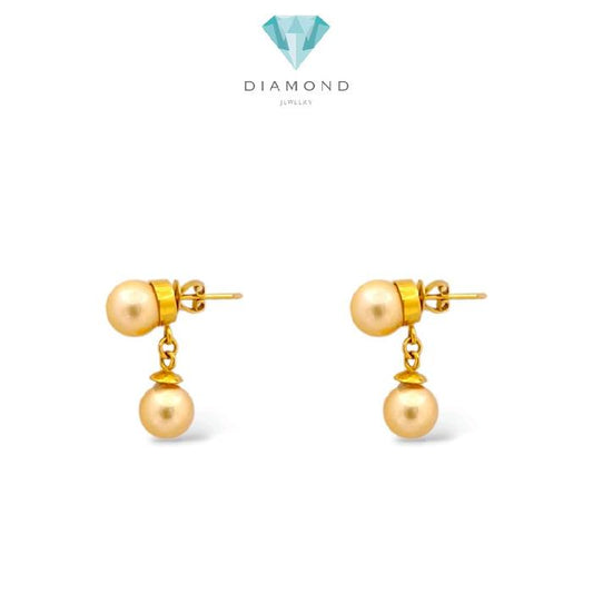 Gols Pearl Earrings 23K / Anting Mutiara Emas 23K / Diamond Jewelry / 23AM7WP