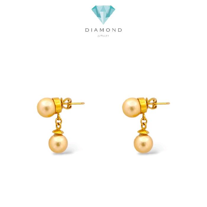 Gols Pearl Earrings 23K / Anting Mutiara Emas 23K / Diamond Jewelry / 23AM7WP