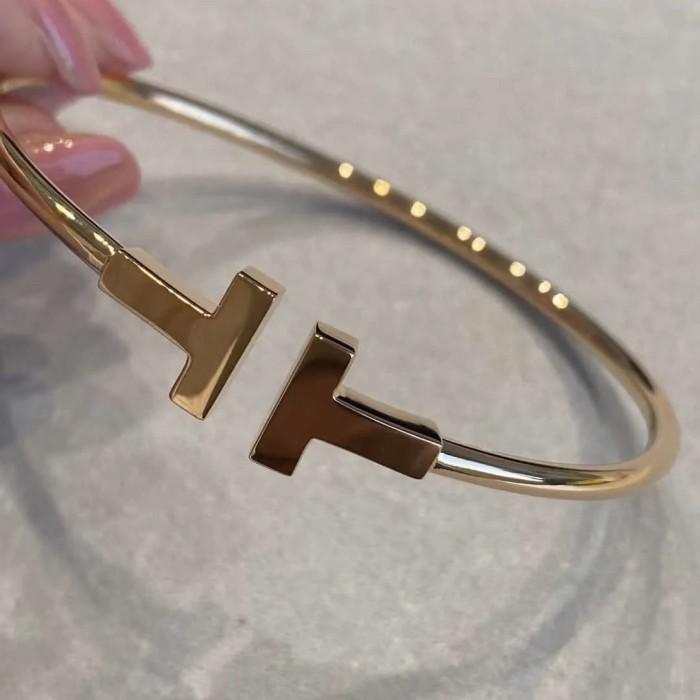 T bangle gold 18K Diamond Jewelry