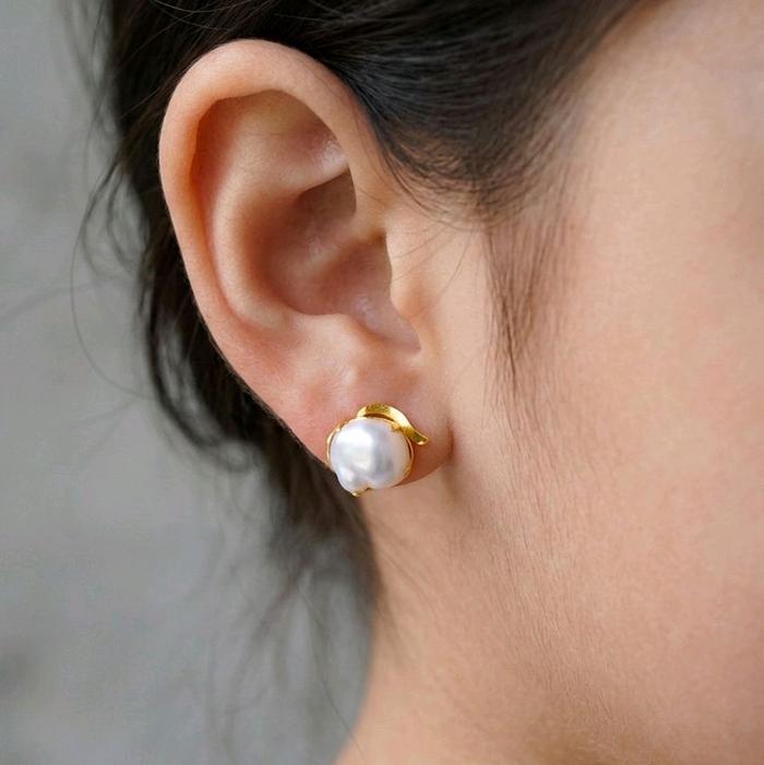 Apple Gold Earrings 23K / Anting Emas Apel 23K / Diamond Jewelry / 18AM6WP