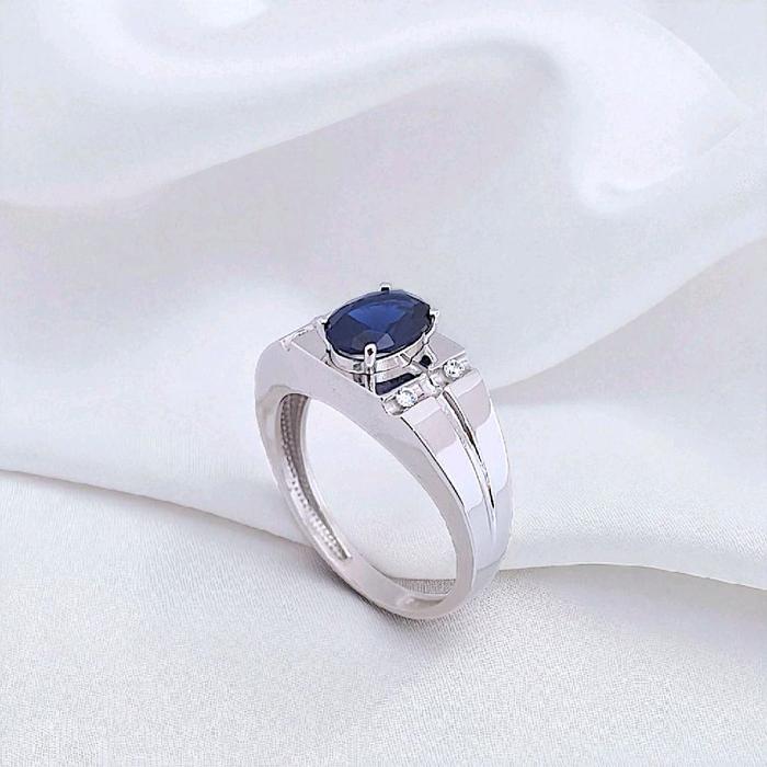Blue Sapphire Gold Ring 750K / Cincin Emas Blue Sapphire 750K / Diamond Jewelry 416CMS436LS