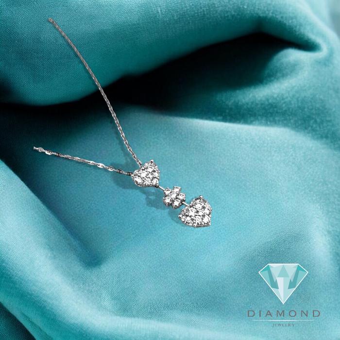 Kalung Berlian 3 Susun 18K