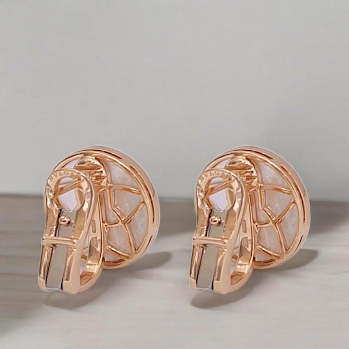 Flowers Diamond MOP Earrings / Diamond jewelry-75ABD116000AB-HT