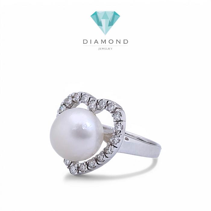 Love Diamond Pearl Ring 18K / Diamond Jewelry