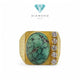 Turquoise Diamond Ring 18K / Diamond Jewelry