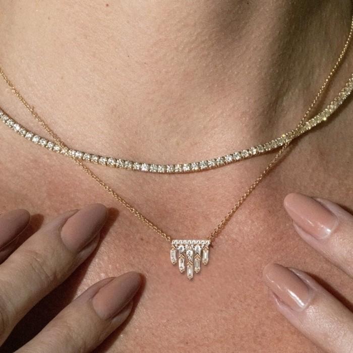Chandellier gold necklace/kalung emas wanita chandelier 18k-diamond jewelry