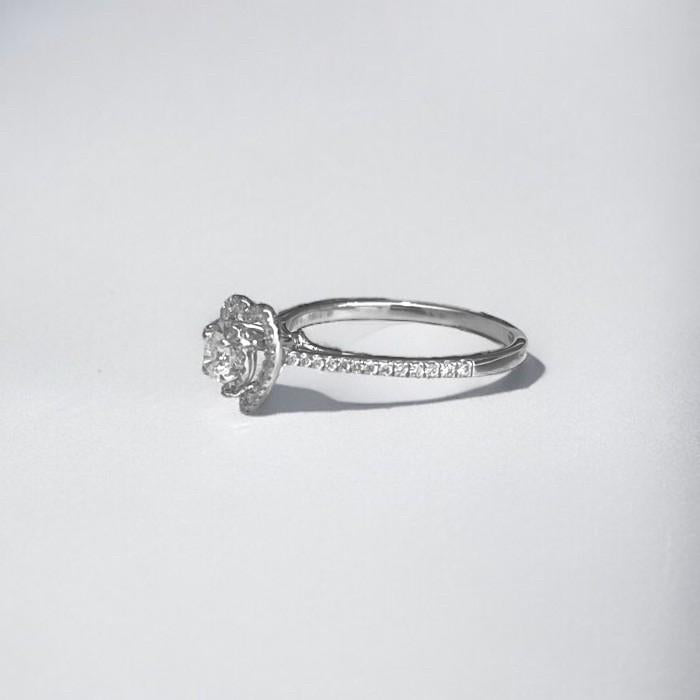 Heart solitaire liz diamond ring 18k-Diamond Jewelry