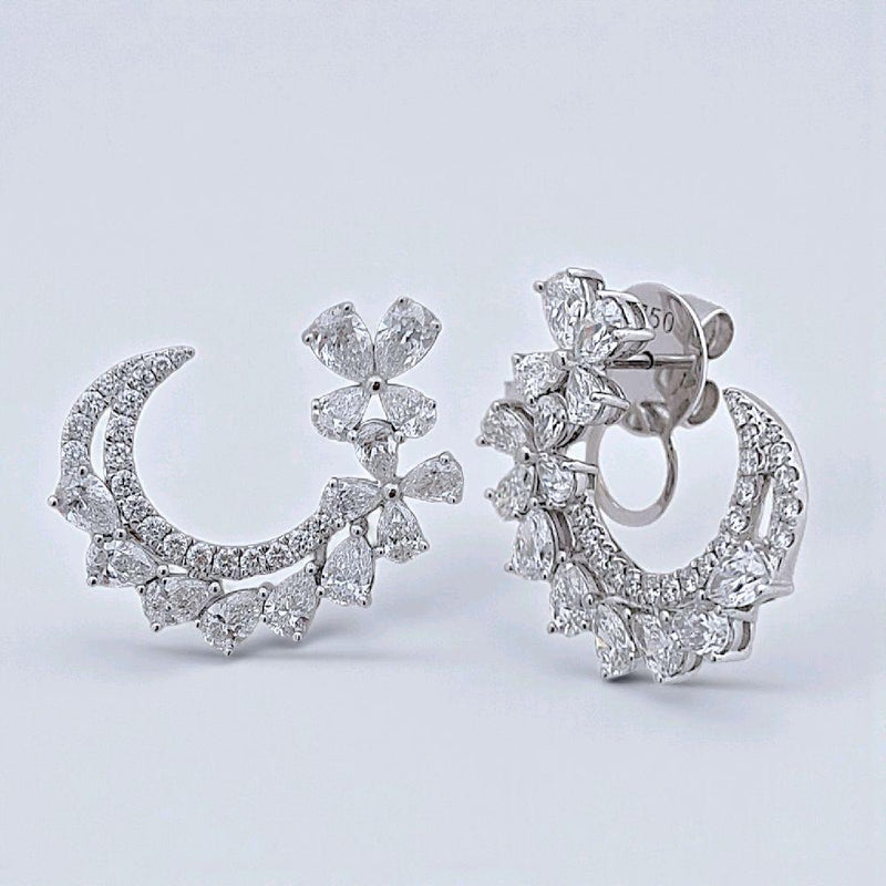 Flower Diamond Earring 18K Model C / Anting Bunga Berlian 18K / Diamond Jewelry 397AB20600VIONLS -HT