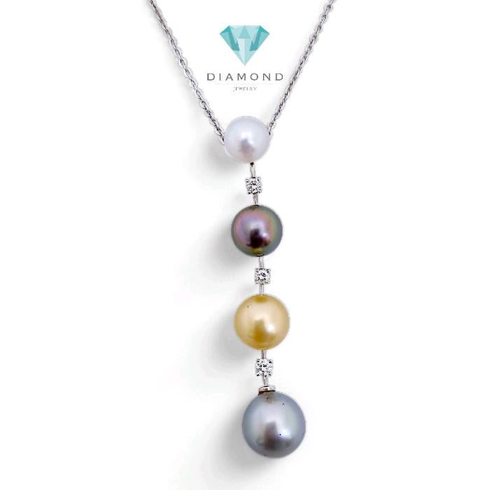 Liontin Multi Color Pearl Diamond 18K / Diamond Jewelry 12LMGT2635WP HT