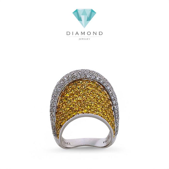 Yellow Diamond Ring 18K / Diamond Jewelry