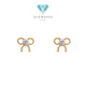 Ribbon Gold Earring 700K / Anting Emas Pita 700K / Diamond Jewelry 421AMS101LS-HT