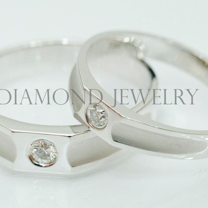 Cincin Kawin/Wedding Ring - Diamond Jewelry Two Tone 01020820/01020821