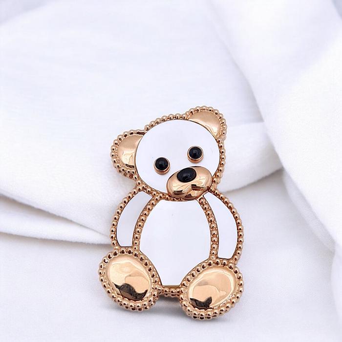 Teddy Clip brooch MOP 18K vca / Diamond Jewelry