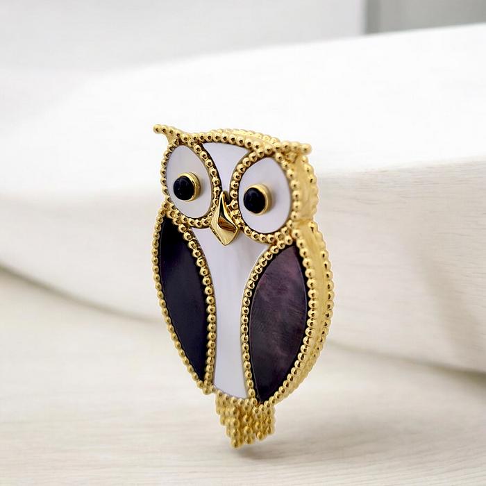 Lucky Owl Clip 18K / Diamond Jewelry