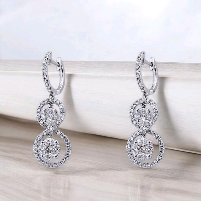 Infinty Diamond Earring 18K / Diamond Jewelry