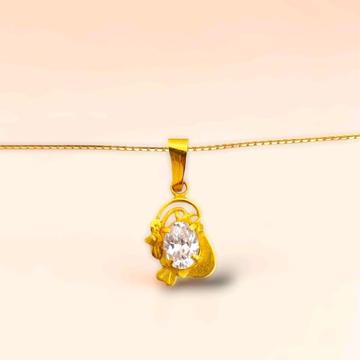 Gold Pendants Necklace 23K / Liontin Kalung Emas 23K / Diamond Jewelry / 255LMSWP3