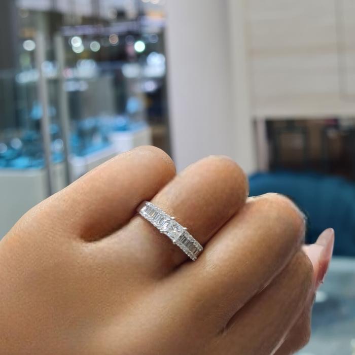 Princess Cut Solitaire Diamond Ring 18K / Diamond Jewelry-355CB710LS-HT