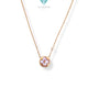 Gold Necklace Flowers pink 18K / Kalung Emas Bunga pink 18K / Diamond Jewelry / 149KBD62800AB