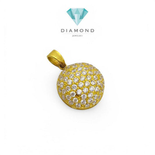 Liontin Mas Sirkon Model Bola 23K-Diamond Jewelry