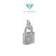 lv8 padlock necklace with full Diamond &18K white gold Diamond Jewelr