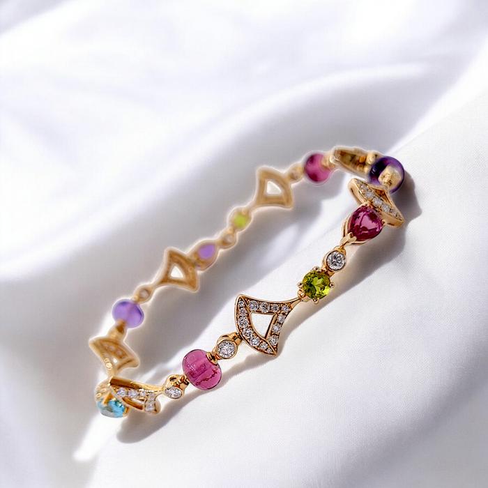Diva's Dream Bracelet bv18K / gelang  gemstone diva color sapphire diamond/ Diamond Jewelry-379GBD24000RY