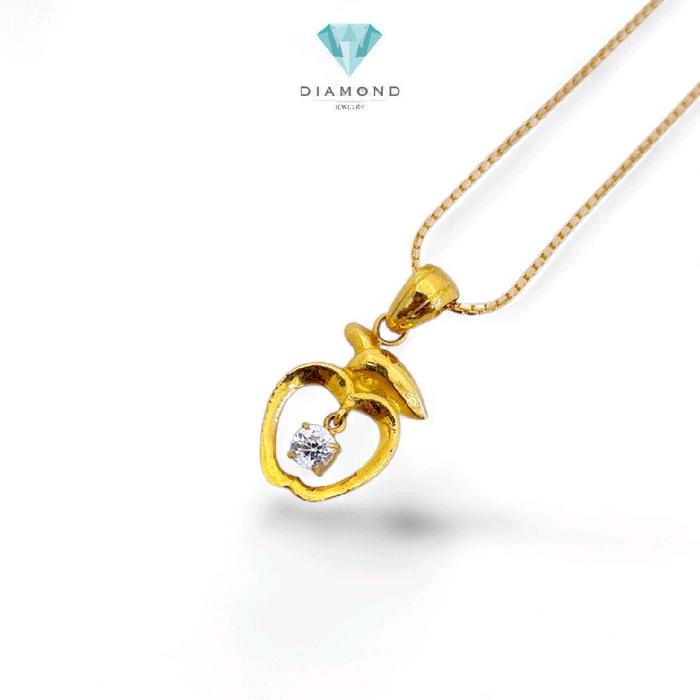 Gold Apple Pendants 23K / Liontin Emas Apel 23K / Diamond Jewelry / 249LMSWP3