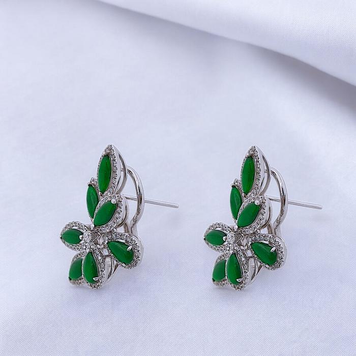 Green Jade Earring 18K / Diamond Jewelry