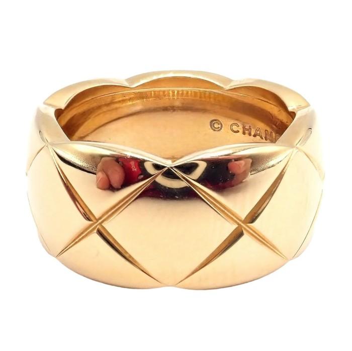 Coco rush quilt 18 K Rose Gold ring Diamond Jewelry-HT