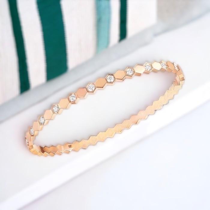 Bee Love Diamond Bracelet 18K-Diamond Jewelry-120GBSM4390RY-21000SMRY-HT