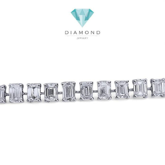 Emerald Tennis Diamond Bracelet 18K / Gelang Tennis Emerald Berlian 18K / Diamond Jewelry-1GB1845SDNEW-HT