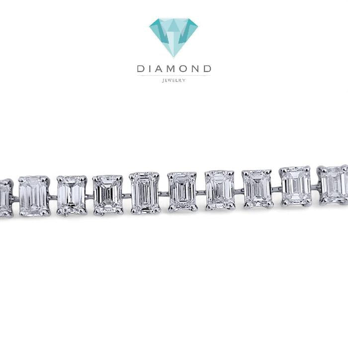Emerald Tennis Diamond Bracelet 18K / Gelang Tennis Emerald Berlian 18K / Diamond Jewelry-1GB1845SDNEW-HT