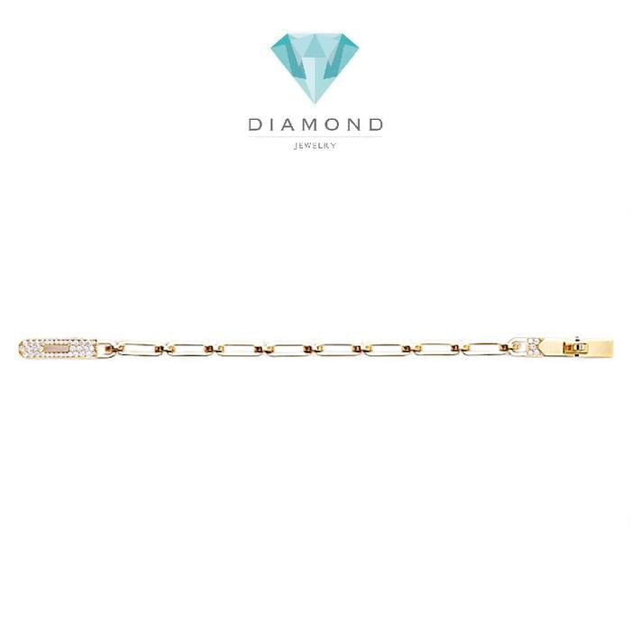 Kelly Chain Diamond Bracelet 18K/Gelang Rantai Kelly Berlian-Diamond Jewelry-439GBD2400LS