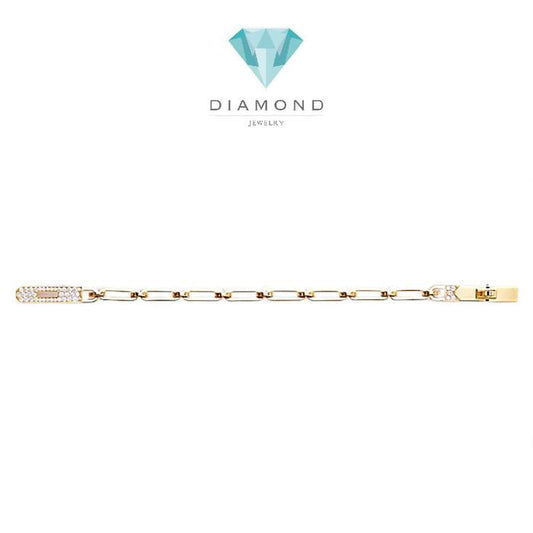 Kelly Chain Diamond Bracelet 18K/Gelang Rantai Kelly Berlian-Diamond Jewelry-439GBD2400LS
