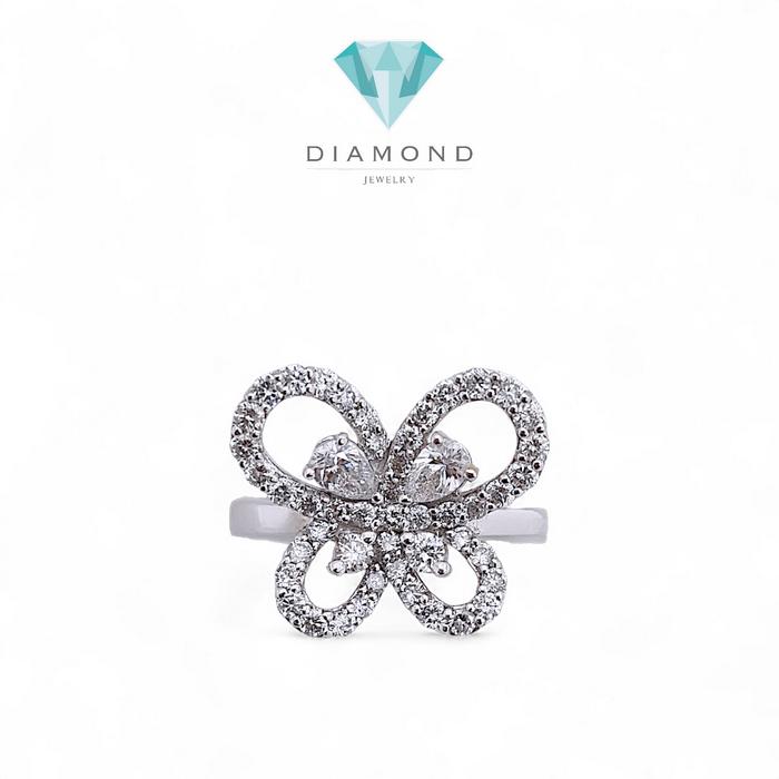 Butterfly Diamond Ring - Cincin Berlian - Diamond Jewelry- 01010452