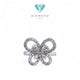Butterfly Diamond Ring - Cincin Berlian - Diamond Jewelry- 01010452