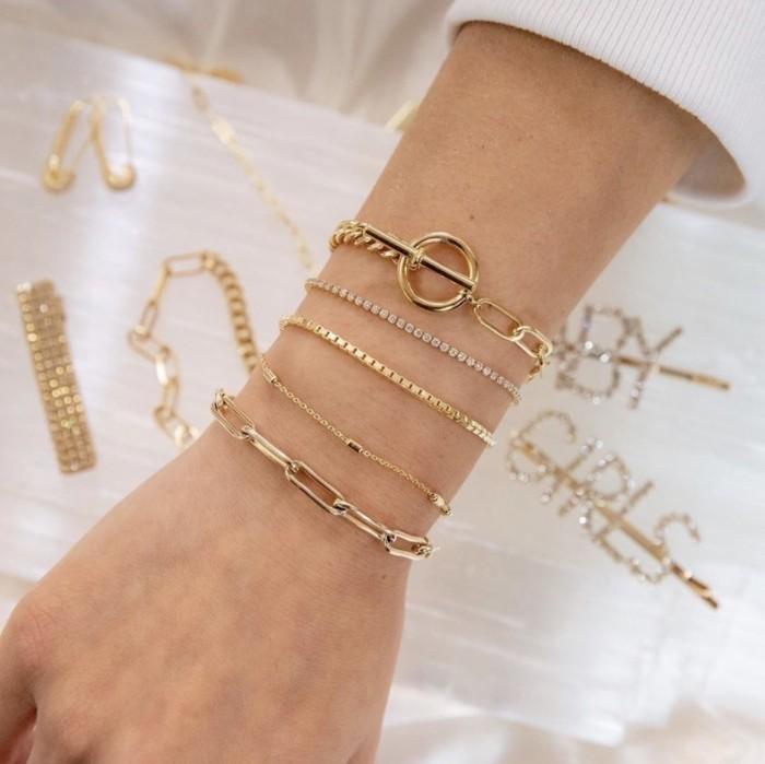 Paper clip bravelet rose gold 18 Krt Diamond Jewelry