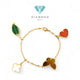 Clover Bracelet butterfly 4 motif mix/gelang Kombinasi 18K-Diamond Jewelry 18K