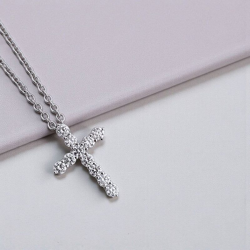 Cross Diamond Necklace 18K / Kalung Salib Berlian 18K / Diamond Jewelry 122KB54000AB HT
