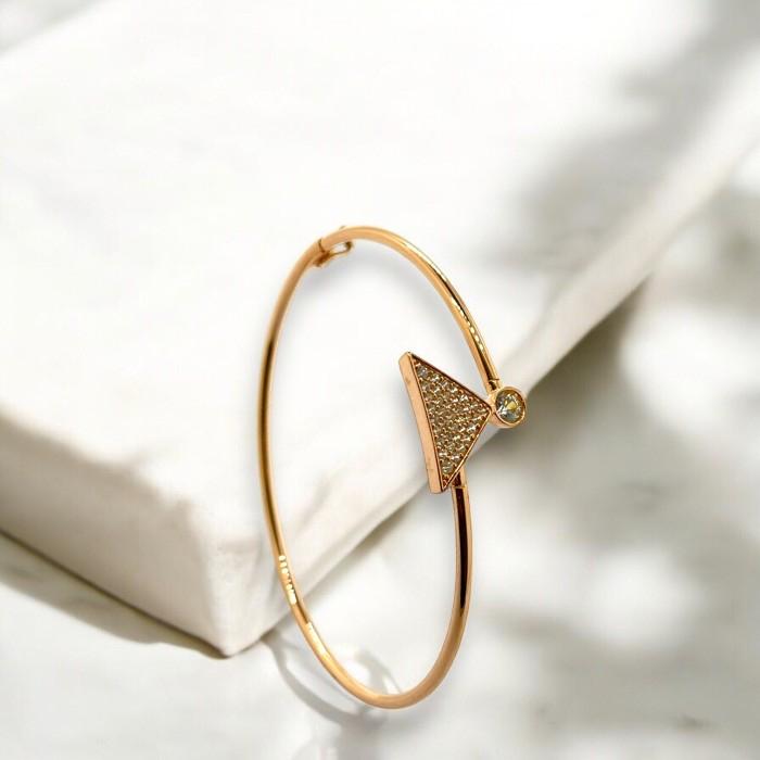 Gelang Emas Sirkon Model Segitiga / Gold Bracelet  750K-413GMS629LS-HT