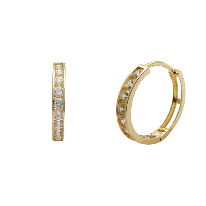 Gold Klip Earring 18K Diamond Jewelry