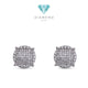 Mega Round Diamond Earring 18K-Diamond Jewelry-18ABKV2308WP-HT