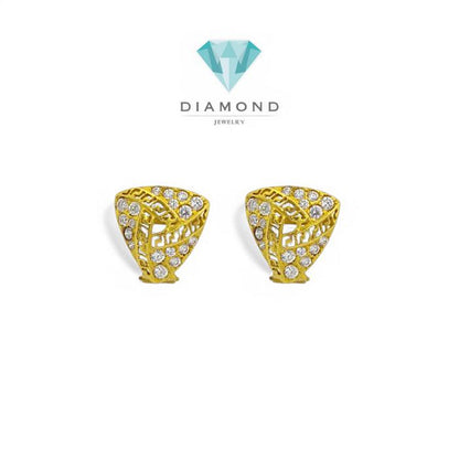 Anting Mas Segitiga 23K-Diamond Jewelry