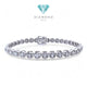 Tennis Diamond Round illusion Bracelet 18K / Diamond Jewelry